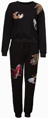 Embellished Tracksuit in Black - DESIGNER INSPIRED FASHIONS