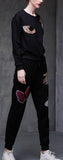 Embellished Tracksuit in Black - DESIGNER INSPIRED FASHIONS