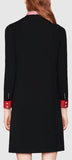 Color Contrast Tie Shirt Dress - DESIGNER INSPIRED FASHIONS