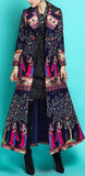 Multi Printed Long Trench Coat