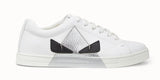White Leather Monster Eye Sneakers - Silver or Gold