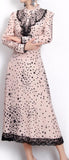 Lace-Trim Star Print Dress