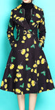 Floral Print Trench Coat