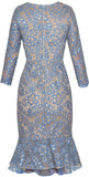 Asymmetrical Blue Lace Dress