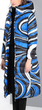 Psychedelic Print Hooded Puffer Coat