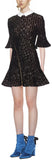 Black Sequin Embroidery Dress