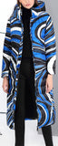 Psychedelic Print Hooded Puffer Coat
