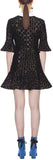 Black Sequin Embroidery Dress