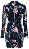 Butterfly & Floral-Embroidered Sequined Mini Dress - Black or Pink