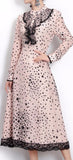 Lace-Trim Star Print Dress