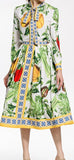 Vegetable Printed Blouse & Skirt Set