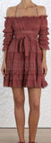 'Corsair' Frill Tier Dress, Red