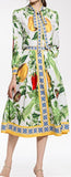 Vegetable Printed Blouse & Skirt Set
