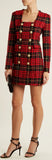 Double-Breasted Check Mini Dress