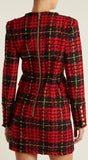Double-Breasted Check Mini Dress