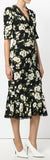 Floral-Printed Lace-Trim Dress