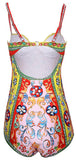 Italia Print Swimsuit with Beach Wrap