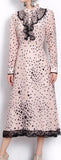 Lace-Trim Star Print Dress