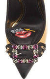 Embellished Buckle Pump