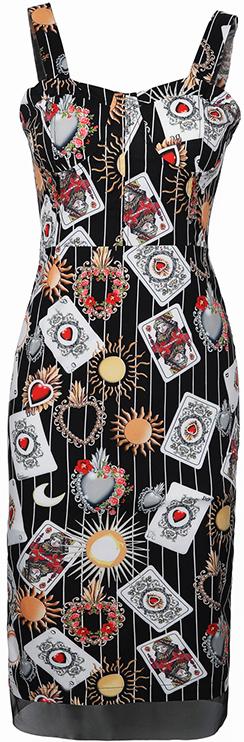 Tarot Card Print Knee-Length Dress