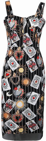 Tarot Card Print Knee-Length Dress