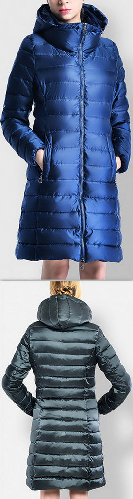 Padded Puffer Coat - Blue or Green