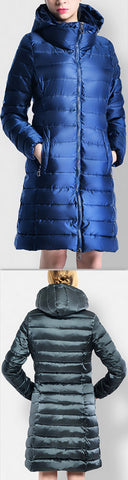 Padded Puffer Coat - Blue or Green