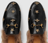 Princetown Embroidered Leather Slipper