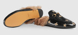 Princetown Embroidered Leather Slipper