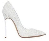 Glitter High-Heel Pumps - White, Red, Silver, Black or Multi/Gold