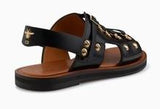 'Wildior' Black Leather Sandal