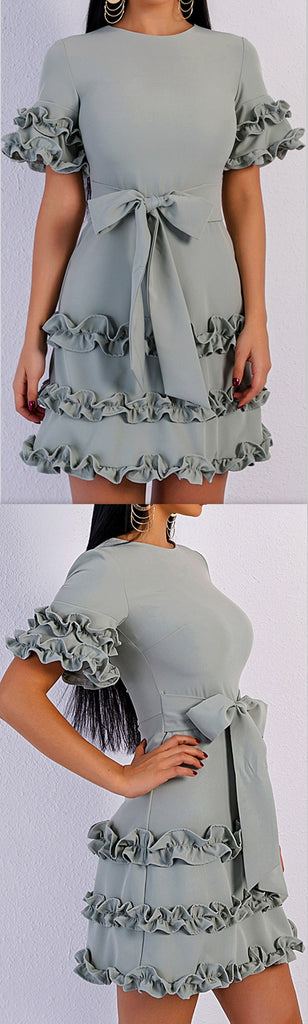 Ruffled Mini Dress