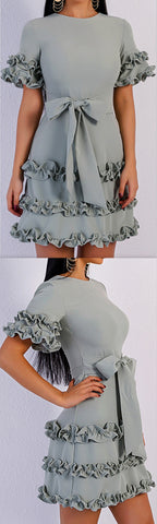 Ruffled Mini Dress