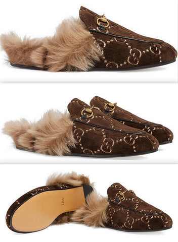 Princetown GG velvet slippers