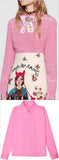 Pleated Pink Shirt