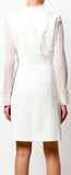 Lace Paneled Dress, White