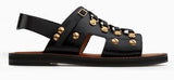 'Wildior' Black Leather Sandal