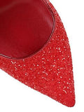 Glitter High-Heel Pumps - White, Red, Silver, Black or Multi/Gold