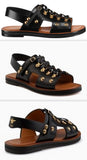 'Wildior' Black Leather Sandal