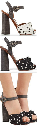 Polka Dot Sandals - White or Black