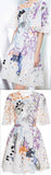 Printed Flutter-Sleeve Dress