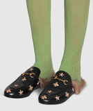 Princetown Embroidered Leather Slipper