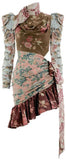 Tempest Tucked Contour Mini Floral Dress