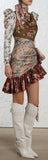 Tempest Tucked Contour Mini Floral Dress