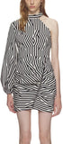 Abstract Stripe Corset Dress