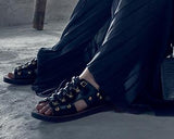 'Wildior' Black Leather Sandal