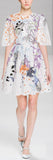 Printed Flutter-Sleeve Dress