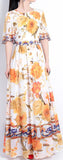 Long Floral Print Summer Dress