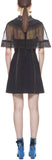 Black Trimmed Overlay Mini Dress