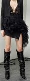 Asymmetrical Ruffle Mini Skirt | DESIGNER INSPIRED FASHIONS